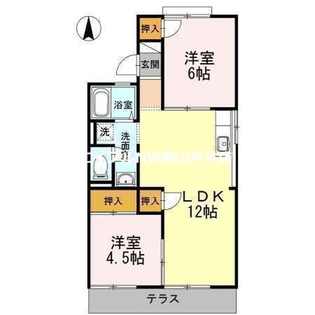 コーポラス芳泉　Ｄ棟の物件間取画像